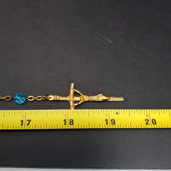 Jubilee Blue Aurora Borealis Crystal 2000 Vtg 20" - Picture 2 of 8